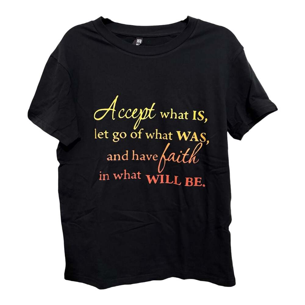 Size Medium ‘Accept What Is’ Custom Graphic Unisex T-Shirt - Picture 2 of 4